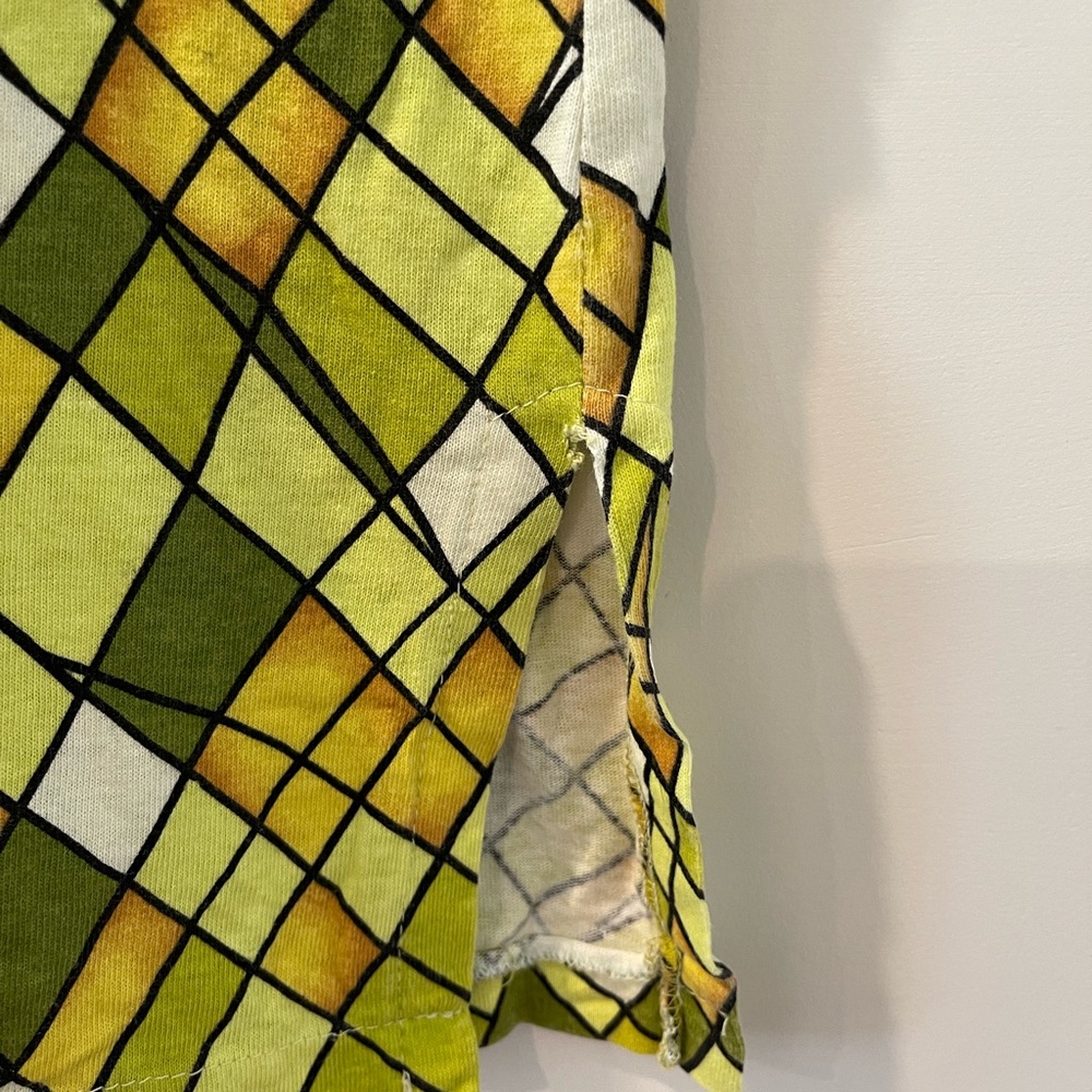 Vintage Abstract Square Block Patterned Shirt - image 8